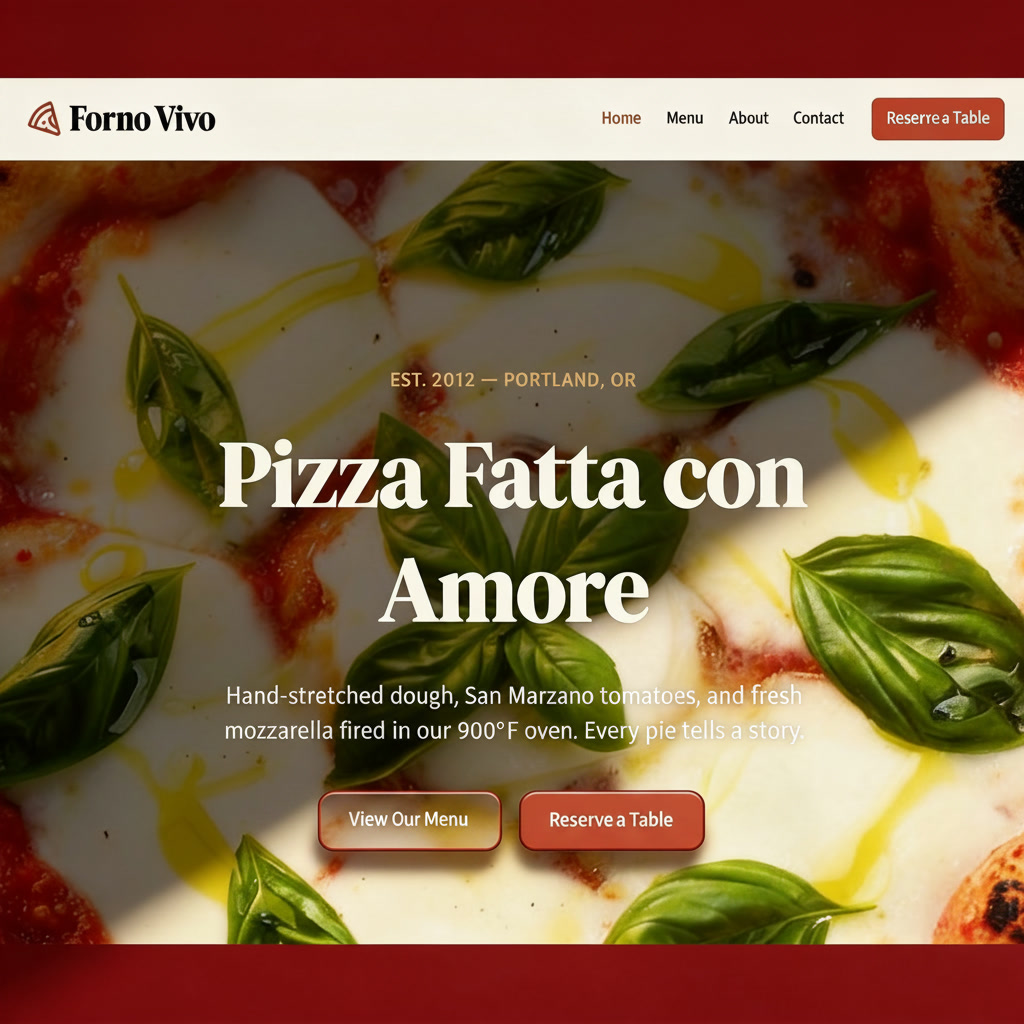Forno Vivo website example