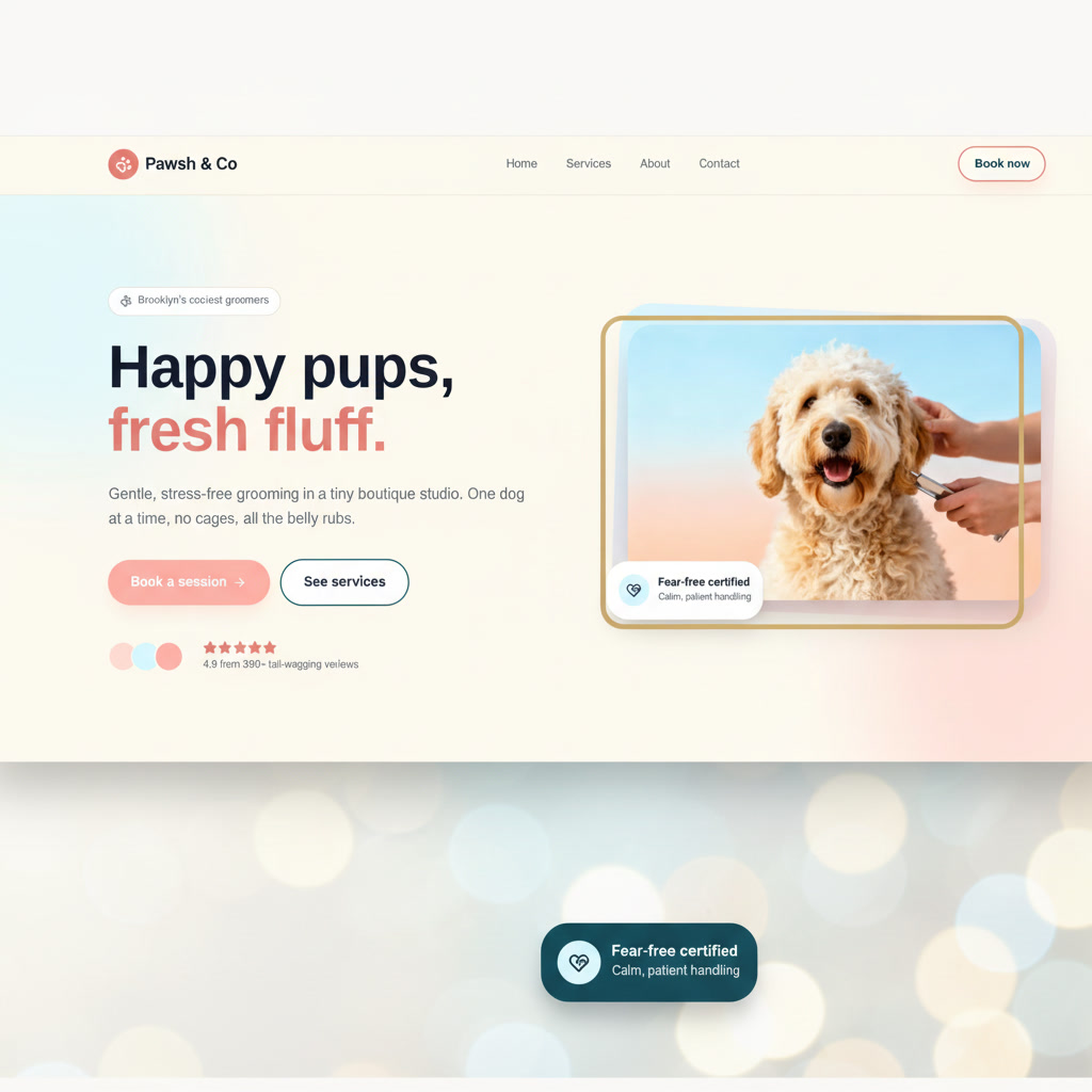 Pawsh & Co website example